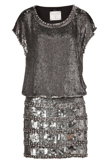 New Years Eve Dresses 2012 - Designer Cocktail Dresses - ELLE Silver Cocktail Dress, Party Frocks, Silver Cocktail, Evening Dresses With Sleeves, Eve Dresses, New Years Eve Dresses, Cap Sleeve Dress, Capped Sleeve Dress, Dress Zipper