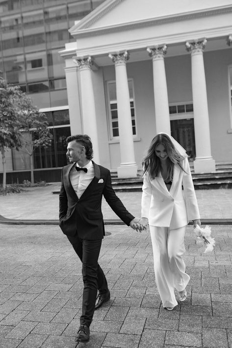 Registry Office Wedding Dress, Wedding Suits For Bride, City Hall Wedding Photos, Courthouse Wedding Photos, Bridal Suit, Perth City, Bride Suit, Women Suits Wedding, Registry Office Wedding