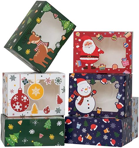 Christmas Cookie Boxes, Cookie Gift Boxes, Christmas Cookies Packaging, Christmas Classroom Door, Christmas Cookies Gift, Cookie Gift Box, Cookie Boxes, Bakery Box, Candy Packaging