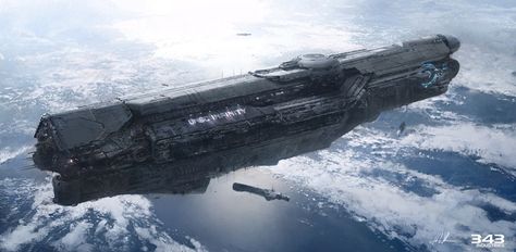 Halo 4 Concept Art by John Wallin Liberto Halo Ships, Space Ships Concept, Sci Fi Spaceships, Starship Concept, Halo 4, Sci Fi Ships, Arte Punk, Spaceship Art, Spaceship Concept