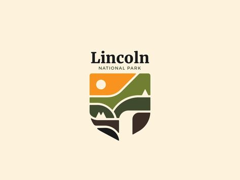 Lincoln National Park | Landscape logo by Strica on Dribbble Landscape Logo, Forest Logo, Typo Logo Design, Park Signage, City Branding, Nature Logo, Logo Design Set, City Logo, Park Landscape