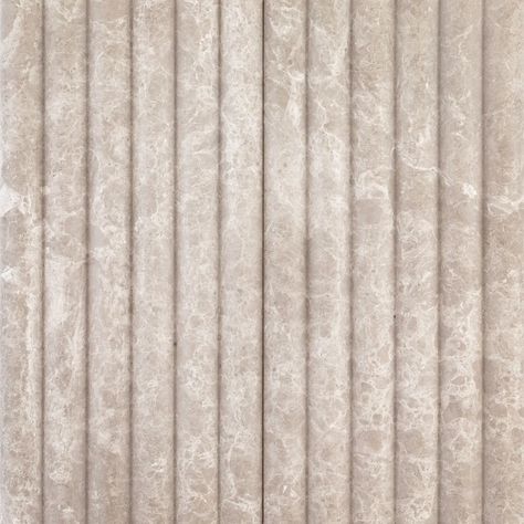 Jeffrey Court | Fluted Field Tile 6" x 12" 6" x 12" Venetian Beige Fluted Marble, Fluted Tile, Marble Fluted Panel, Fluted Travertine, Fluted Porcelain Tile, Fluted Marble Texture, Travertine Fluted Tile, Concave Fluted Panel, Ribbed Tile