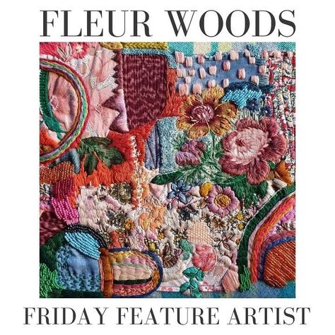 𝐈𝐭’𝐬 𝐅𝐫𝐢𝐝𝐚𝐲! How could we resist the vibrant mixed media embroidery work of Fleur Woods to brighten up everyone's week. We can’t wait to … | Instagram Mixed Media Embroidery, Contemporary Embroidery, Textile Fiber Art, Artist Interview, Youtube Live, Needlework Embroidery, Slow Stitching, Embroidery Needles, Take Two