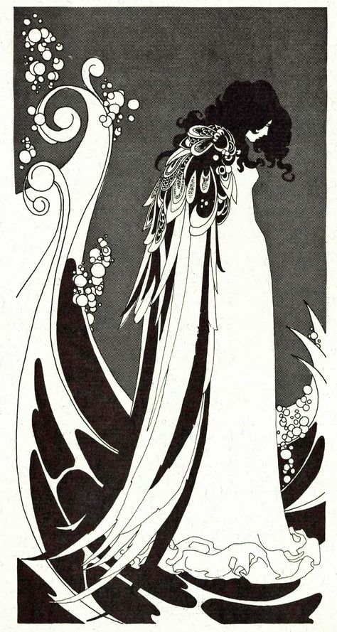 Aesthetic Blog, Aubrey Beardsley, Art Nouveau Illustration, Fairytale Illustration, Tableau Art, Ink Illustrations, Pics Art, Ink Art, Drawing Inspiration