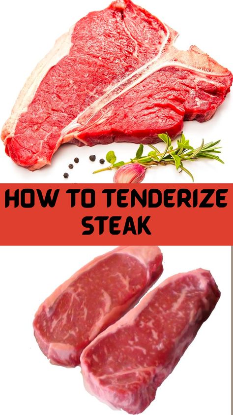 Find out how to tenderize your steak like a pro and elevate your culinary skills. Learn about various techniques and tools to achieve mouthwatering tenderness. #TenderizeSteak#tenderizesteakmarinade#tenderizesteakfast#toughsteakmarinade How To Tenderize Cheap Steak, How To Make A Tender Steak, How To Make Tender Steak, How To Make A Steak Tender, How To Season A Steak, Tough Steak Recipes, How To Make Steak Tender, How To Tenderize Steak, Tenderizing Steak