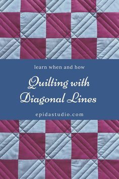 Quilt Lines Pattern, Easy Quilting Stitches, Cross Hatch Quilting Tutorials, Quilting Lines Pattern, Different Quilting Designs, Quilting A Quilt, Diagonal Quilting Lines, Top Stitching Ideas For Quilts, Quilt Stitching Patterns Straight Lines