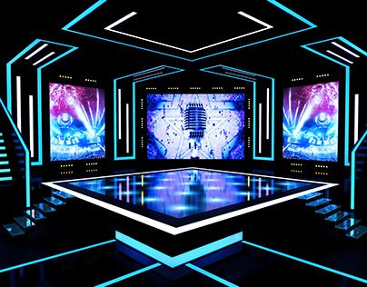 Check out new work on my @Behance portfolio: "Music TV Show" http://be.net/gallery/64101495/Music-TV-Show Cool Stage Design, 3d Stage Design, Stage Lighting Design, Tipografi 3d, Concert Stage Design, Tv Set Design, Nightclub Design, Virtual Studio, Stage Background