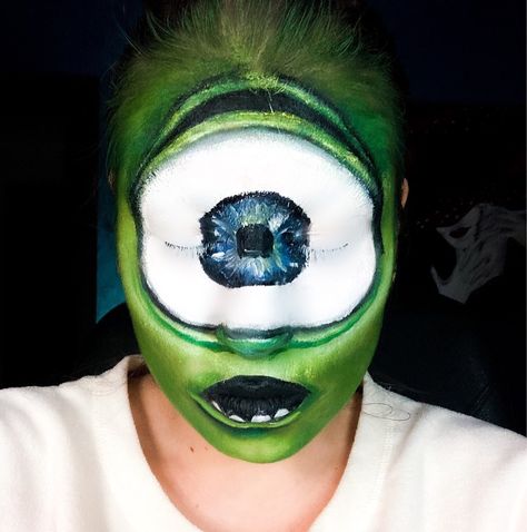 @exteroception on Instagram: “Mike Wazowski #italian_makeuplover #italianbeautytalk” Mike Wazowski Face Paint, Italian Makeup, Painting Halloween, Face Paintings, Mike Wazowski, Face Painting Halloween, Italian Beauty, Face Painting, Face Paint