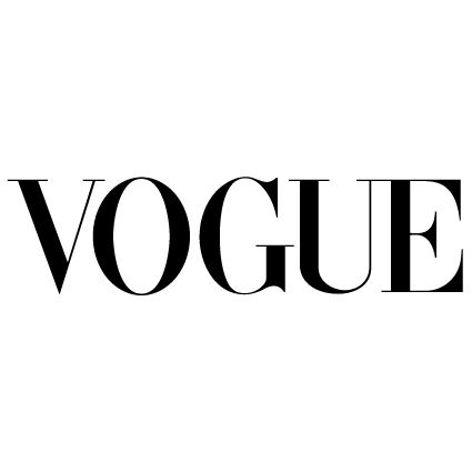 I like this magazine because all the letters are uppercase. Vogue, Black And White, White, Black