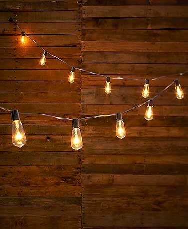 Edison-Style Bulb String of Lights Indoor Edison Bulb String Lights, Edison String Lights, Edison Bulb String Lights, Southern Porch, String Of Lights, Bulb String Lights, String Lights Wedding, Globe String Lights, Edison Lighting