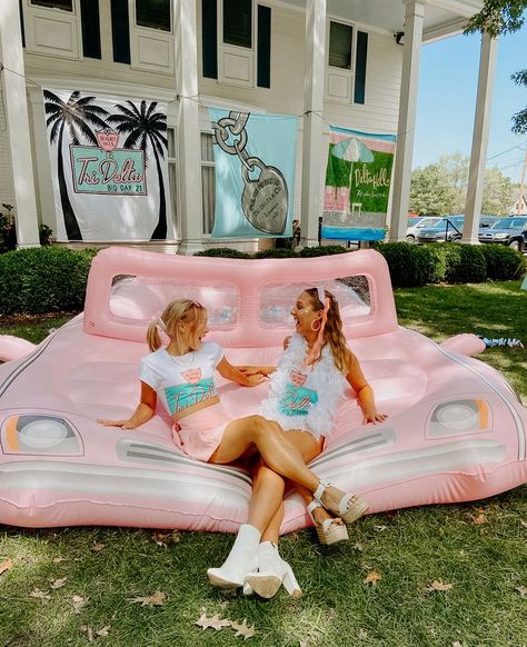 #KU #TriDelta #Sorority #BidDay #SororityWorld #BeverlyHills Hotel Bid Day Theme, Sorority Events Ideas, Adpi Bid Day Themes, Social Ideas Sorority, Bid Day Themes Tri Delta, Beverly Hills Bid Day Theme, Beverly Hills Sorority Bid Day, Barbie Bid Day, Future Bid Day Theme