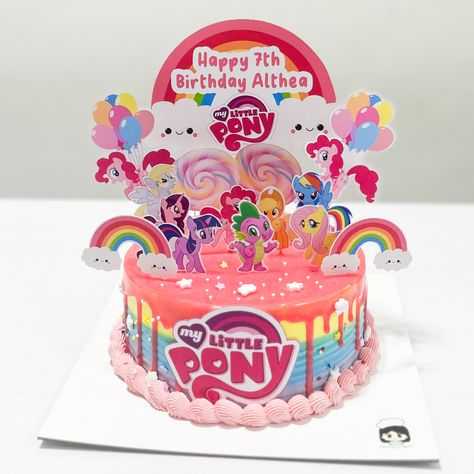 Pony Cake Design, My Little Pony Birthday Cake, Unicorn Cake Design, My Little Pony Cake, Little Pony Cake, My Little Pony Birthday Party, Pony Cake, Little Pony Birthday Party, Happy 7th Birthday