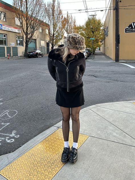 #leopardhat #leopard #fuzzyhat #winteroutfit #docmartensstyle #loafers Doc Marten Tassel Loafers Outfit, Alt Outfits With Loafers, How To Style Doc Martens Loafers, Doc Marten Adrian Loafer Outfit Women, Loafer Doc Martens Outfit, Dr Marten Loafers Women Outfit, Doc Marten Loafers Women Outfit, Dr Marten Loafers Outfit, Doc Martens Loafers Outfit