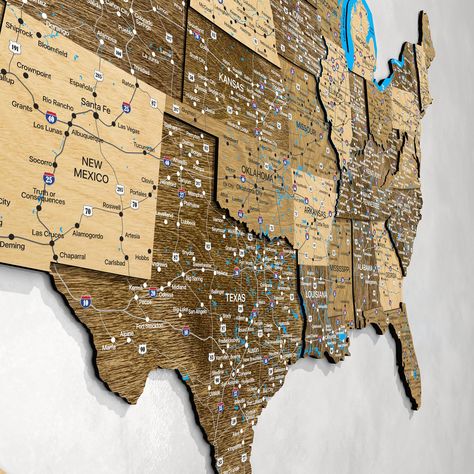 Usa road trip map