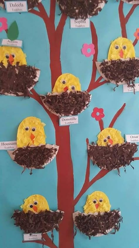 Nest Craft, Bird Nest Craft, Spring Crafts Preschool, Summertime Crafts, Easter Preschool, Classroom Art Projects, Spring Preschool, Preschool Arts And Crafts, Spring Crafts For Kids