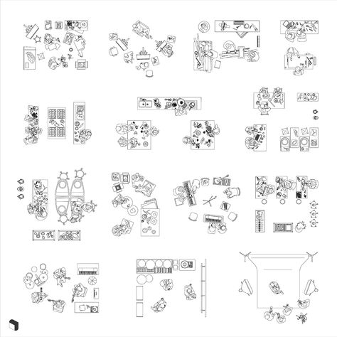 Workshop Plan Architecture, People Top View, Sculpture Workshop, Workshop Architecture, Cooking Workshop, Dance Workshop, Workshop Plans, Autocad Blocks, Artist Workshop