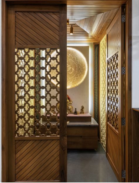 Temple Doors Design, Pooja Room Entrance Design, Mandir Door Design Puja Room, Puja Room Door, Mandir Doors, Puja Room Door Design, Temple Door Design, Pooja Room Door Design Modern, Pooja Room Double Door Designs