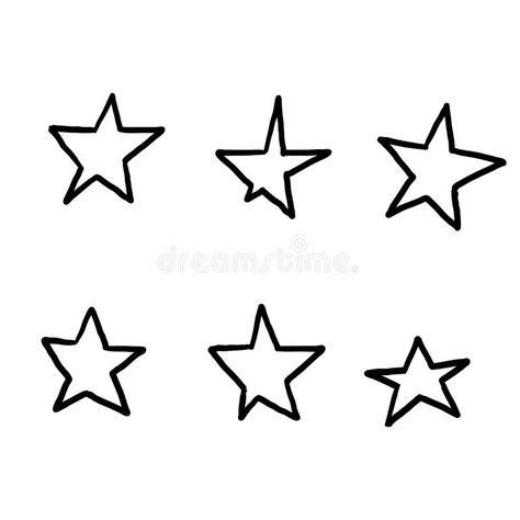 Star Hand Drawn, Star Hand Drawing, Hand Drawn Star Tattoo, Cartoon Star Tattoo, Cute Star Illustration, Wonky Star Tattoo, Funky Star Tattoo, Comet Doodle, Star Cartoon Drawing