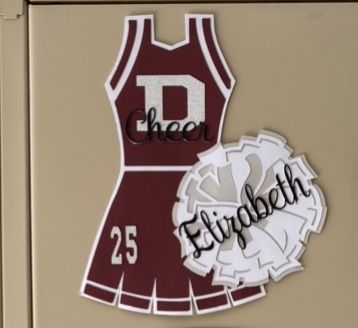 Cheer Locker Magnets, Cheer Locker Room Ideas, Cheerleader Locker Decorations, Cheer Locker Decorations Cheerleading, Cheerleading Banners For Football, Cheer Locker Signs Cheerleading, Cheerleader Locker Decorations Ideas, Cheer Dorm Door Decorations, Cheerleader Locker Signs