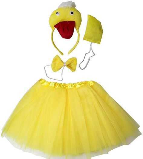 Boys Skeleton Costume, Duck Halloween Costume, Duck Costume, Shrek Costume, Princess Fancy Dress, Nativity Costumes, Duck Costumes, Yellow Tutu, Costume Tutu