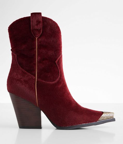 Oasis Society Faux Fur Western Ankle Boot - Red US 10, Women's Burgundy Solid metal toe cap bootie Side zip detail 7 shaft 3 1/2 heel. All man made materials.. WOMEN'S SHOE SIZE CONVERSION CHART US 5 5.5 6 6.5 7 7.5 8 8.5 9 9.5 10 11 12 EU 35-36 36 36-37 37 37-38 38 38-39 39 39-40 40 40-41 41-42 42-43 UK 3 3.5 4 4.5 5 5.5 6 6.5 7 7.5 8 9 10 *Conversion sizes may vary. Available in whole and half sizes. Apparel & Accessories > Shoes Classic Ankle Boot Moto Boots For Western-themed Events, Womens Red Cowboy Boots, Western Style Red Mid-calf Boots For Fall, Garnet Cowgirl Boots, Red Western Mid-calf Boots For Winter, Western Glam, Ankle Cowboy Boots, Best Boots, Red Booties