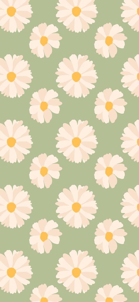 Wallpapers, Iphone, Yellow, Flowers, Green, Pins, White