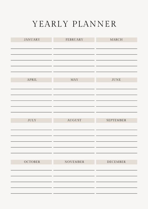 2022-2023 Printable Minimal Yearly Planner, Yearly Goal Planner, Yearly Planner on 1 Page Portrait, Minimalistic Calendar Printable, A4, PDF Yearly Calendar 2023, Calendar 2023 Planner, Yearly Goal Planner, Business Planner Printables, Exam Planner, Yearly Calendar Template, Printable Yearly Calendar, Daily Routine Planner, Free Daily Planner