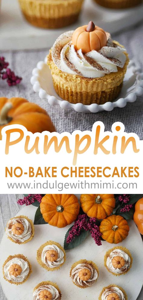 Pumpkin Cheesecake Cups, Pumpkin Cheesecake Cupcakes, Halloween Cheesecake, Pumpkin Cheesecake Muffins, Thanksgiving Dinners, Mini Pumpkin Cheesecake, No Bake Pumpkin Cheesecake, Pumpkin Pie Cheesecake, Pumpkin Cheesecake Recipes