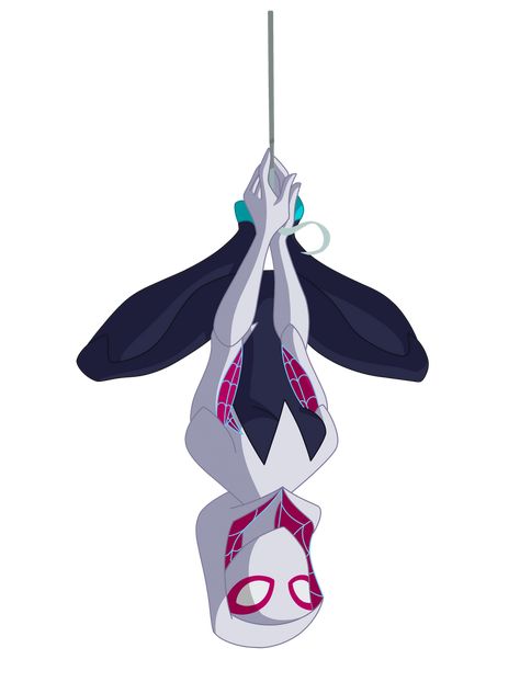 Ghost Spider upside down by Lunamidnight1998 on DeviantArt Spider Gwen, Upside Down, Spiderman, Marvel, Wallpapers, Clothes