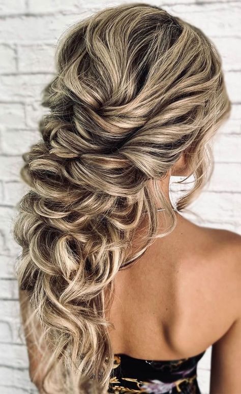 glamorous braids, wedding hairstyle, bridal braids, dutch braid updo, fishtail braid crown, boho braids, braided updo brides, wedding hairstyle braids Updo Fishtail Braid, Fishtail Wedding Hair, Pageant Hair Updo, Curly Hairstyles With Braids, Braids For Wedding, Ideas For Fine Hair, Braid Hacks, Boho Bridesmaid Hair, Braids Dutch