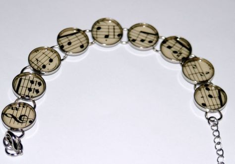 music notes Music Note Bracelet, Sheet Music Crafts, Music Bracelet, Trick Photography, Musical Gift, Music Crafts, Music Paper, Music Accessories, Fun Bracelet