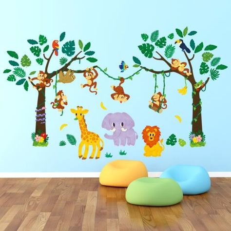 afterfurture.com Find many great new & used options and get the best deals for Decowall SG-2209 Jungle Tree and Animals Wall Stickers for kids Bedroom Playroom at the best online prices at eBay! Free delivery for many products! Giraffe Decal, Jungle Tree, Forest Decor, Kids Study, Tree Wall Stickers, Tree Wall Decal, Wall Stickers Kids, Decorate Your Room, Tree Wall