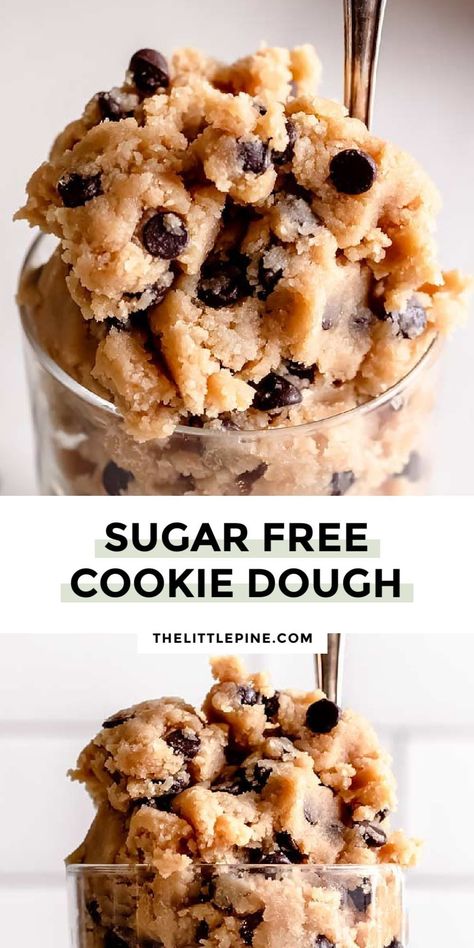 This sugar free cookie dough is for snacking -- Yes, it’s safe to eat. Yes, I love it more than a baked cookie. Yes, you should make it. #sugarfreecookiedough #lowcarbsugarfreecookiedough Sugar Free Cookie Dough, Baking Recipes Aesthetic, Sugar Free Cookie, Recipes Aesthetic, Sugar Free Desserts Easy, No Sugar Desserts, Aesthetic Baking, Sugar Free Snacks, Low Sugar Desserts