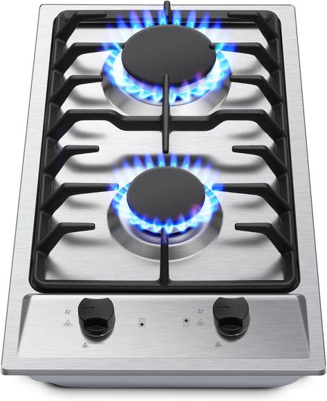 Amazon.com: Eascookchef Gas Stove Top 2 Burner,Bulit-in Gas Cooktop 12 inch,Stainless Steel Propane Cooktop, NG/LPG Convertible,Drop-in Gas Burner, 2 Burner Gas Stove with Thermocouple Protection, RV Stove : Appliances Propane Cooktop, Rv Stove, Stainless Steel Gas Stove, Propane Stove, Gas Stove Top, Gas Pipe, Iron Grate, Gas Cooker, Gas Cooktop