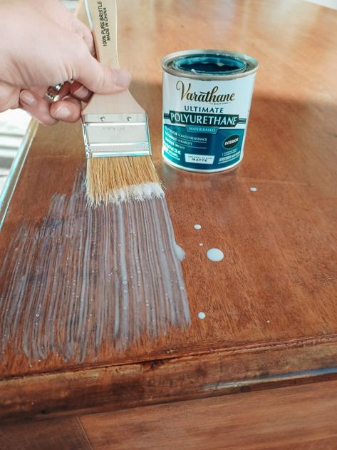 HOW TO SEAL FURNITURE SO IT’S 100% WATERPROOF - Lily Ardor Furniture Sealer, Diy Cake Stand, Decor Transfers, Vintage Letters, Wood Sealer, Art Deco Sideboard, Easy Decor, Ashley Wood, How To Waterproof Wood