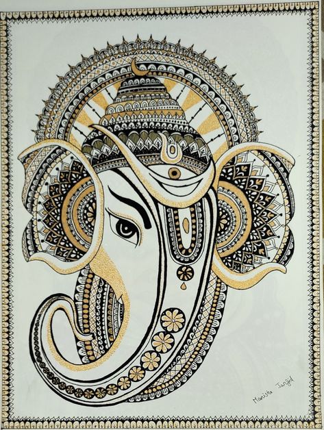 Gods Mandala Drawing, Lord Ganesh Mandala Art, Lord Ganesha Paintings Easy, Mandala Ganpati Drawing, Krishna Drawing Mandala Art, Krishna Ji Mandala Art, Ganpati Doodle Art, Ganpati Bappa Mandala Art, Ganesh Ji Mandala Art