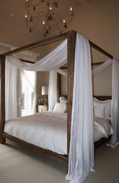 Bedroom Photos Canopy Bed Design, Pictures, Remodel, Decor and Ideas - page 55 Four Poster Canopy Bed, King Size Canopy Bed, Canopy Bedroom Sets, Canopy Bed Curtains, Canopy Bed Frame, Canopy Bedroom, Princess Bedroom, Four Poster Bed, Bedroom Photos