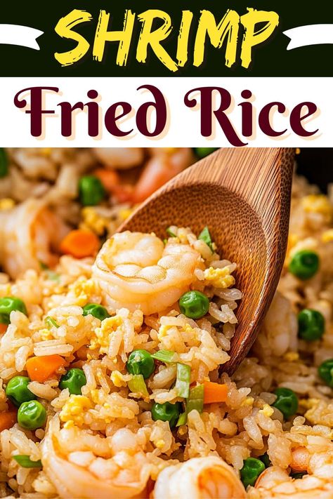 This shrimp fried rice is so easy to make at home! It's just as good as takeout and comes together in about 25 minutes. Benihana Shrimp Fried Rice, How To Make Shrimp Fried Rice, Shrimp Fried Rice Recipe Chinese, Shrimp Fried Rice Recipe Easy, Shrimp Fried Rice Easy, Fried Shrimp Recipes Easy, Fried Rice Shrimp, Chinese Shrimp Fried Rice, Easy Shrimp Fried Rice Recipe