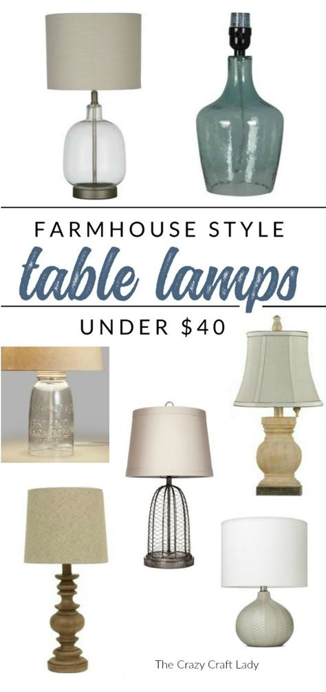 Shop these farmhouse lamps -they’re all under $40. Find farmhouse style table lamps on a budget, without sacrificing style! Joanna Gaines Fireplace, Modern Farmhouse Lamps, Farmhouse Bedroom Lamps, Farmhouse Style Lamps, Farmhouse Table Lamps, Farmhouse Lamps, Farmhouse Living Room Furniture, Farmhouse Style Bedrooms, Farmhouse Style Table