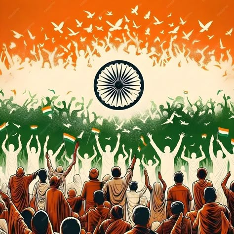 Premium Photo | A group of people with the word indian independence day 78 Independence Day India, 78 Independence Day, Independence Day India Poster, Creative India, Indian Flag Colors, 2023 Drawing, Independence Day Wallpaper, Art Competition Ideas, Independence Day Drawing