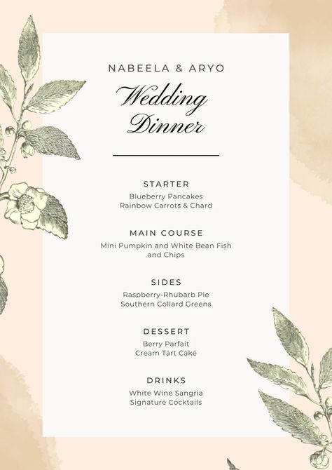 Haitian Wedding, Wedding Buffet Menu, Wedding Catering Menu, Autumn Wedding Food, Wedding Food Menu, Wedding Table Menus, Menu Card Design, Wedding Dinner Menu, Bar Menu Wedding