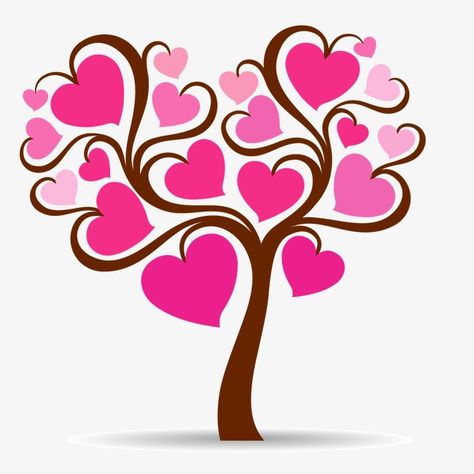 Heart Design Art, Simple Wall Paintings, Valentines Day Poems, Heart Shape Design, Family Tree Art, Giving Tree, Tree Heart, Cloud Stickers, The Giving Tree