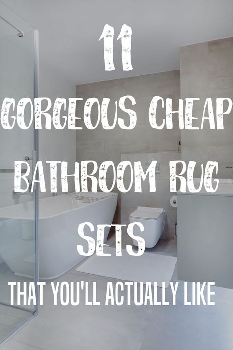 Need a cheap bathroom runner rug, but can't find anything you love? In this post we are sharing the top 11 bathroom rugs that will not only fit your budget, but your feet will LOVE! Find different styles and sets including COLORFUL rugs that will be perfect for your bathroom!#bathroomdesign #bathroom #bathroomideas #bathroomdecor l#bathroomorganization #bath #interior #interiordesign #interiordesignideas  #interiordecor #interiorstyling #interiordecorating #interiorremodel Large Bathroom Rug Ideas, Bathroom Runner Rug Ideas, Small Bathroom Rug Ideas, Bathroom Rugs Ideas Master, Bathroom Mat Ideas, Rugs Layout, Large Bathroom Rugs, Small Bathroom Rug, Bathroom Runner