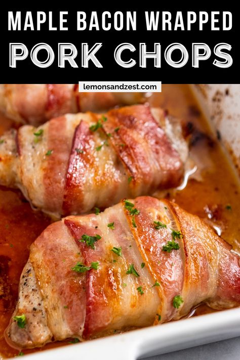 Ground Pork Tacos, Bacon Wrapped Pork Chops, Bacon Wrapped Pork, Chicken Tenderloin, Zesty Sauce, Quick Food, Pork Loin Chops, Plain Chicken, Bbq Sauce Recipe