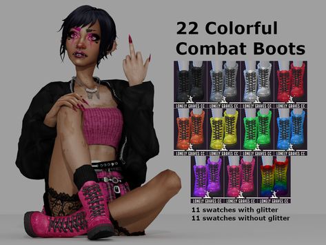 Big Red Boots Sims 4 Cc, Sims 4 Knee High Converse, Sims 4 Punk Clothes, Sims 4 Cc Scene Clothes, Sims 4 Cc Arm Warmers, Sims 4 Scene Cc, Sims 4 Cyberpunk Cc, Sims 4 Boots, Alt Sims