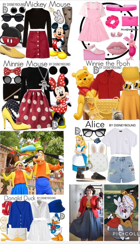 Mickey And Friends Disneybound, Disney Ootd Inspired Outfits, Goofy Outfit Ideas, Disney Inspired Outfits Casual, Disney Bounding Ideas Inspired Outfits, Matching Disney Outfits Couples, Disney Character Outfit Ideas, Family Disney Bounding Outfits, Stitch Inspired Outfits