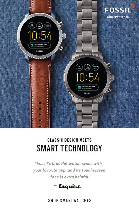 Classic design meets smart technology. Shop Fossil Q smartwatches for men. Gold Chain Men, Mens Accessories Bracelet, Fossil Smart Watch, Fossil Bracelet, Swiss Army Watches, Mens Fashion Smart, Jewelry Men, Smart Technology, Gold Chains For Men