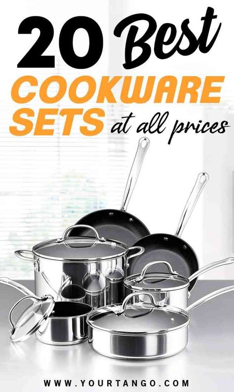 Not all cookware sets are created equal. But the best best cookware sets have everything you need, and can turn any novice into a pro. #cookware #cooking #pots Best Cooking Pots And Pans, Best Non Stick Cookware, Best Nonstick Cookware Set, Non Toxic Cookware, Best Cookware, Kitchen Pans, Enamel Cookware, Nonstick Cookware Sets, Silicon Utensils