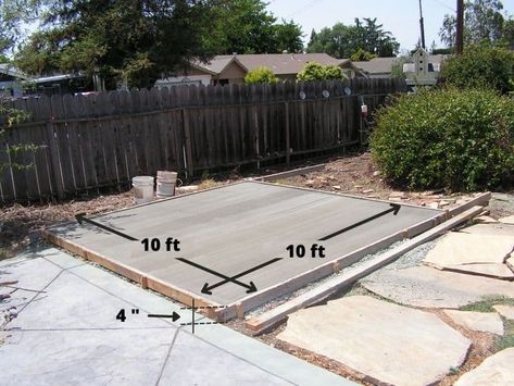 How Many Bags of Concrete Do I Need For 10x10 Slab 1 Diy Concrete Slab, Concrete Slab Patio, Pouring Concrete Slab, How To Lay Concrete, Poured Concrete Patio, Ready Mix Concrete, Diy Concrete Patio, Concrete Backyard, Concrete Bags