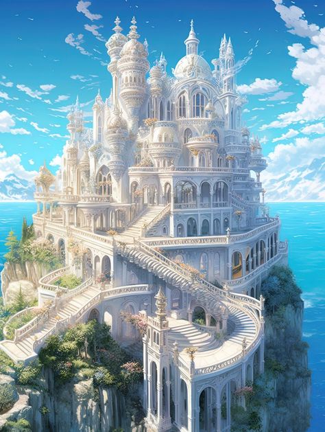 Castle Aesthetic, Gems Art, Fantasy House, Fantasy Castle, Fantasy City, Fantasy Places, Fantasy Setting, A Castle, Fantasy Art Landscapes